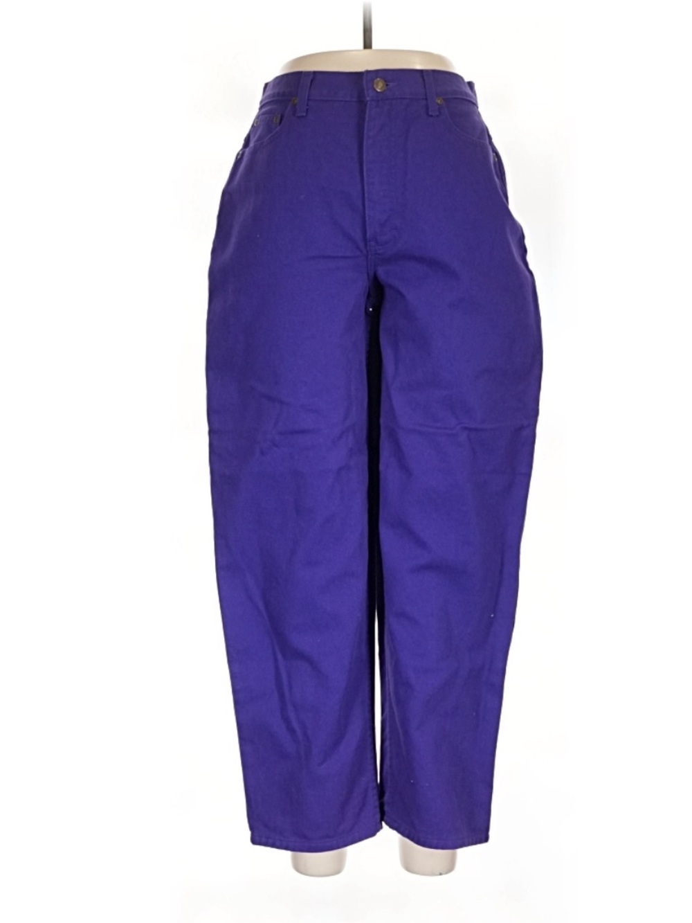 High-Rise Straight Leg Pants in Vivid Purple